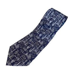 Alynn 100% Silk Handmade Tie Musical Instruments Orchestra Conductor